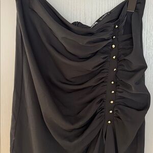 Zara Black Ruched Skirt